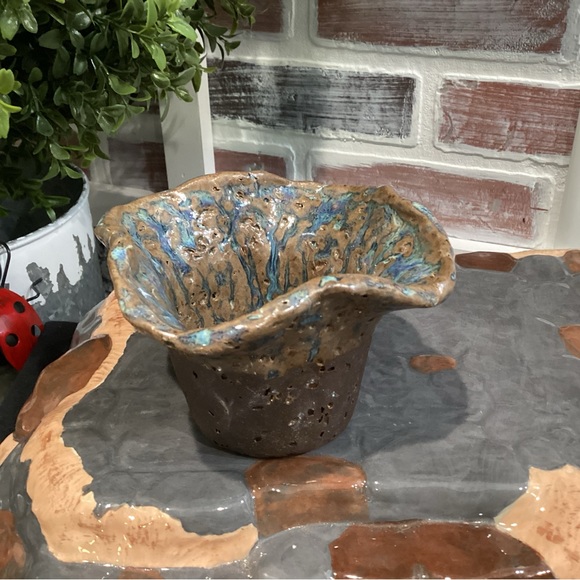 Handcrafted - Stunning - Beautiful - Ceramic Bowl - Vase - Candle Holder - RARE - Picture 5 of 14